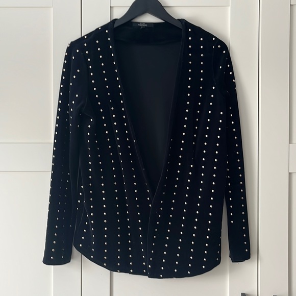 Zara velour, studded blazer - Picture 1 of 5